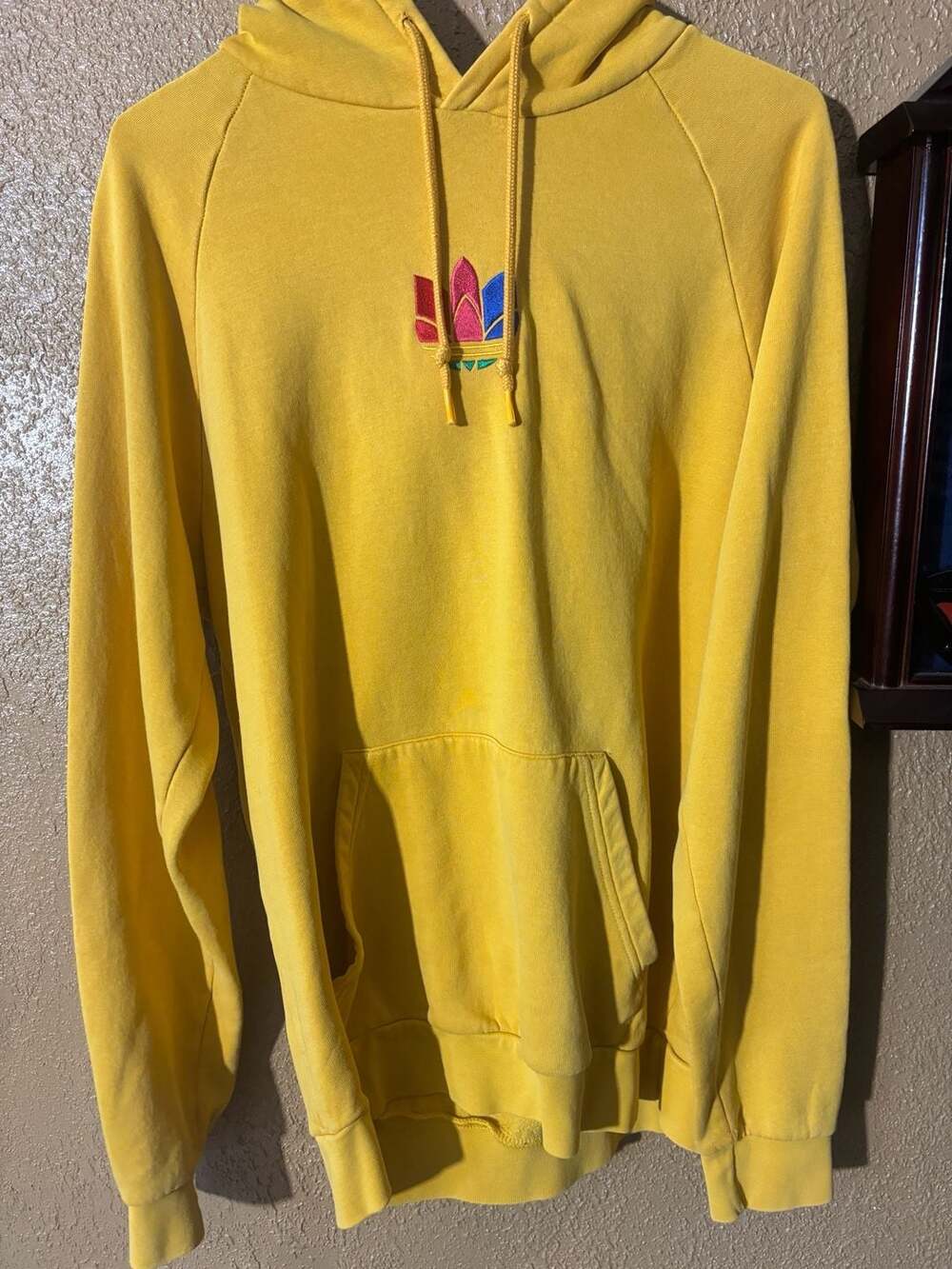 Adidas Originals 3D Trefoil Graphic Pullover Hoodie Gold Yellow